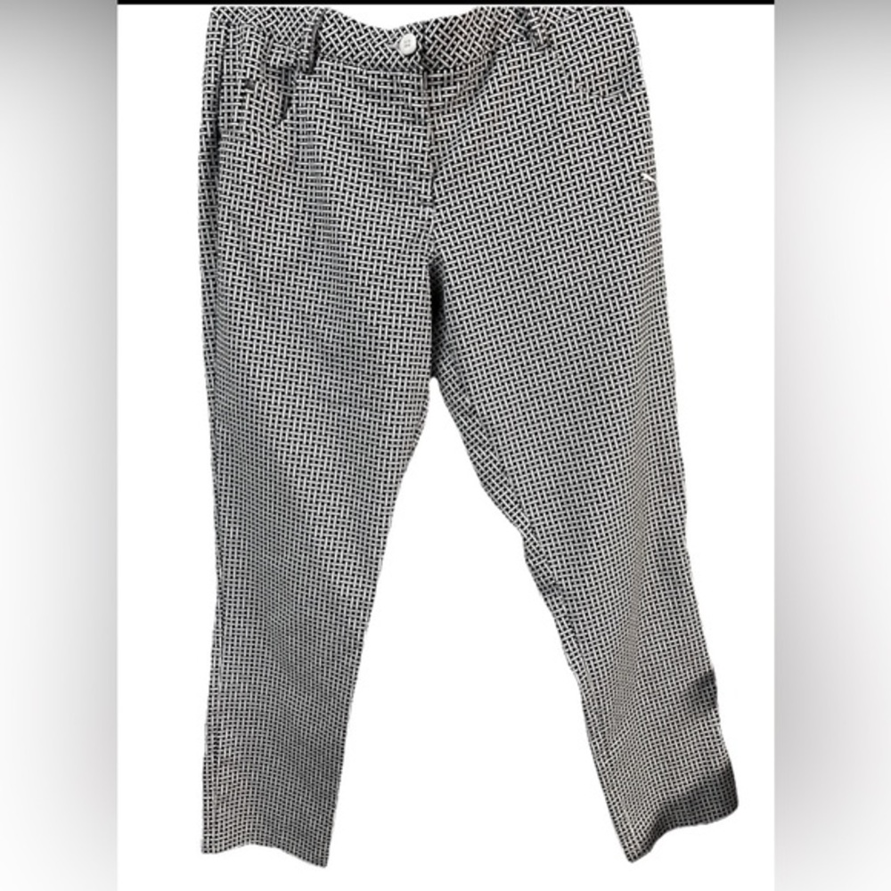 Puma Black and White Geometric Golf Pants